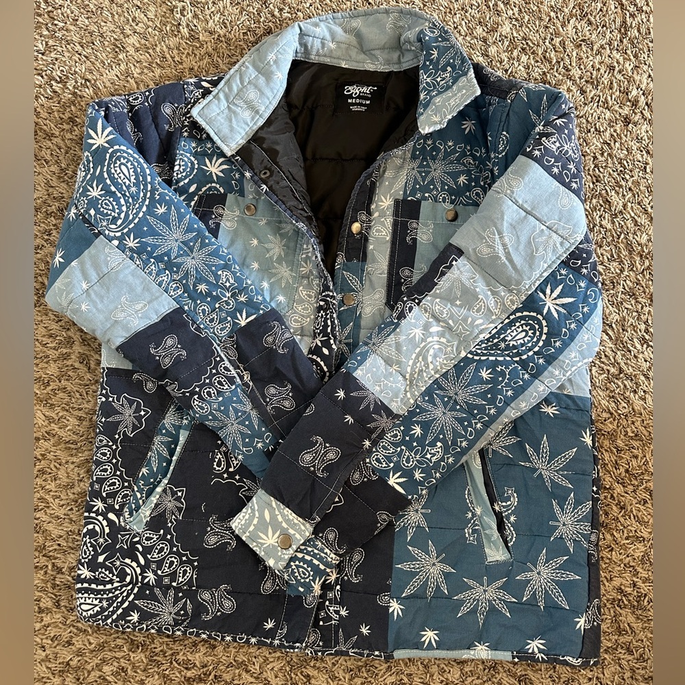 Blue Patterned Lightweight coat EightyEight brand